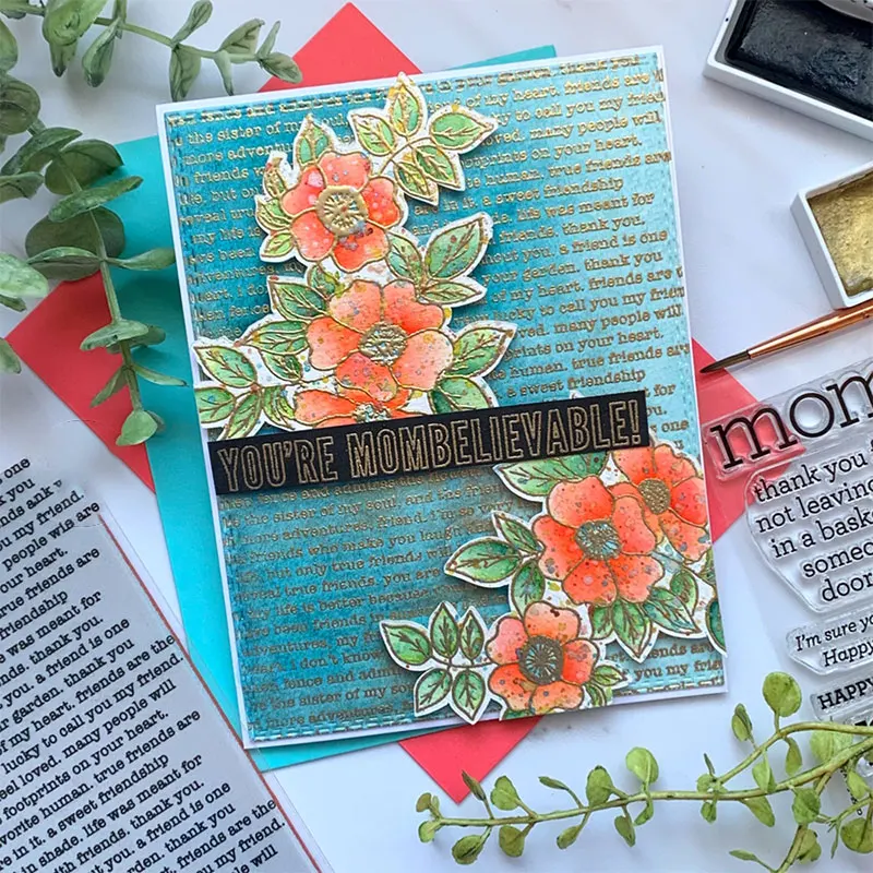 

2021 New Mother's Day Plant Flower PatternMetal Cutting Dies And Stamps DIY Scrapbooking Easter Craft Embossing Making Stencil