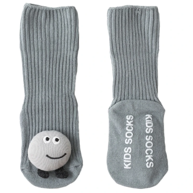 

1 Pair Cartoon Baby Socks Children Breathable Knee Length Socks Solid Color Non-slip Floor Walking Socks Cotton Stockings for