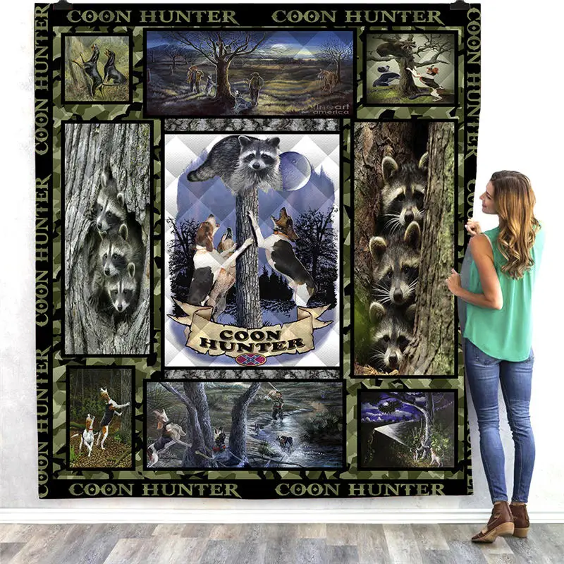 Дропшиппинг одеяло с принтом в виде рождественских оленей и собак для детей