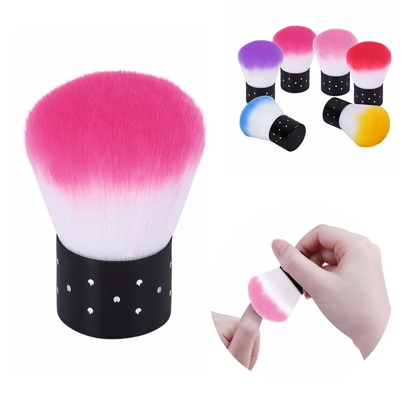 

1pcs Nail Cleaning Brush Colorful Soft Nail Brush Dust Remover Nail Art Manicure Tools Nail Power Cleaner for Acrylic & UV Gel