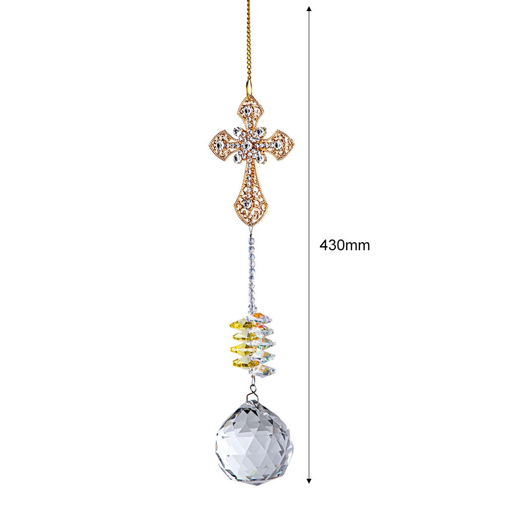

Moon Ring Rainbow Crystal Suncatcher Hanging Prism Ornament Pendant Home Garden Car Decor Crystal Wind Chime Pendant