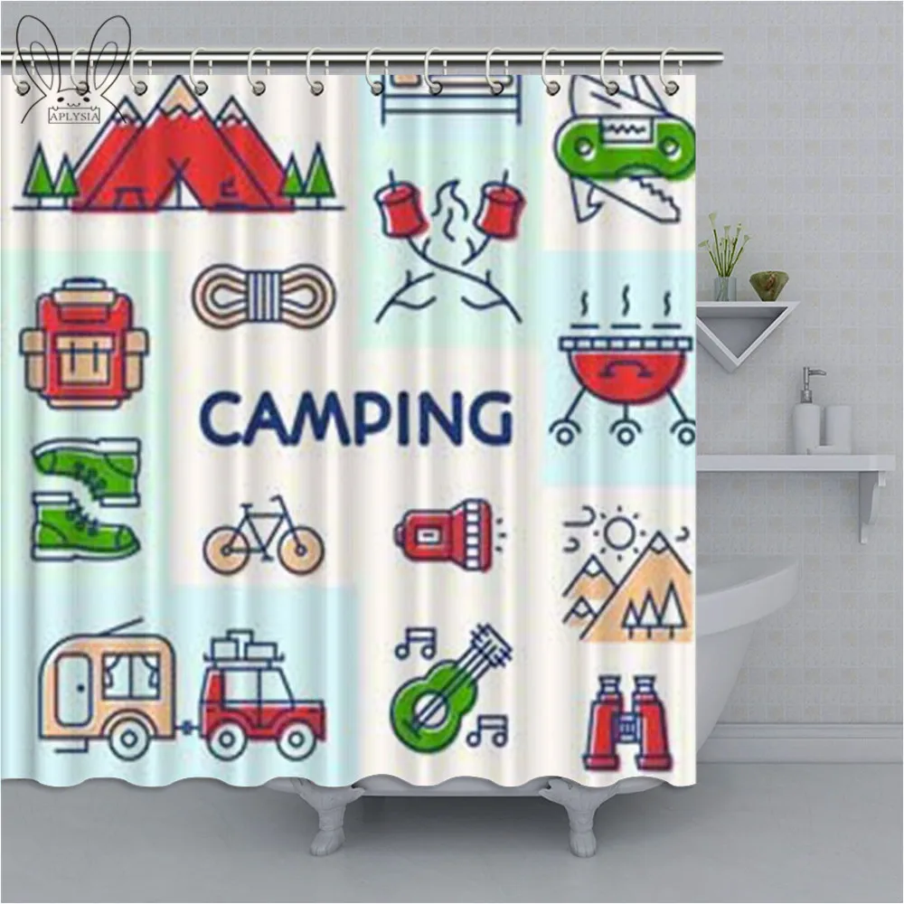 Camper Stall занавески для ванной Мотивационная цитата детей водонепроницаемая