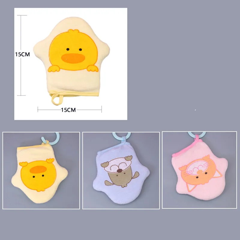 3 Цвета котенка мягкие хлопковые Детские ванна душ щетка милые животные