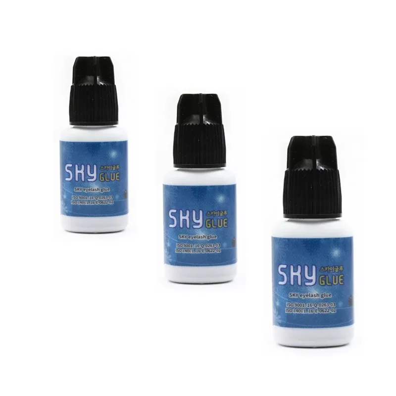 1pc 5ml Black Lid Korea S+ Original Sky Glue 1-2s Fastest Dry Time Eyelash Extensions Glue MSDS Adhesive For Extended Eyelash