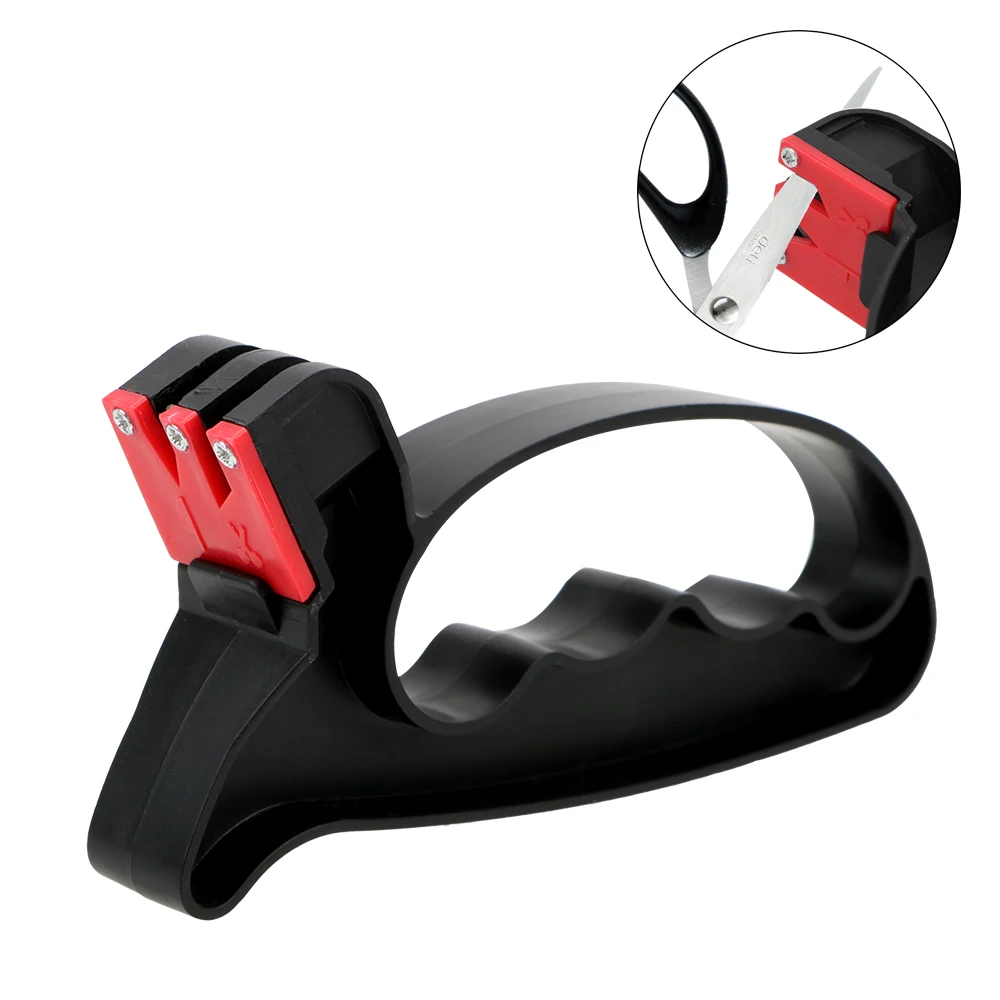 

2 In 1 Knife Sharpener Grindstone Portable Handheld Scissor Blade Sharpening Kitchen Tools