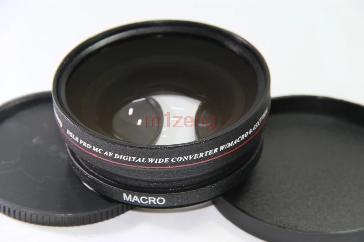 

0,45x77 мм широкоугольный с макроконверсионным объективом для 77 мм canon nikon pentax fuji olympus black