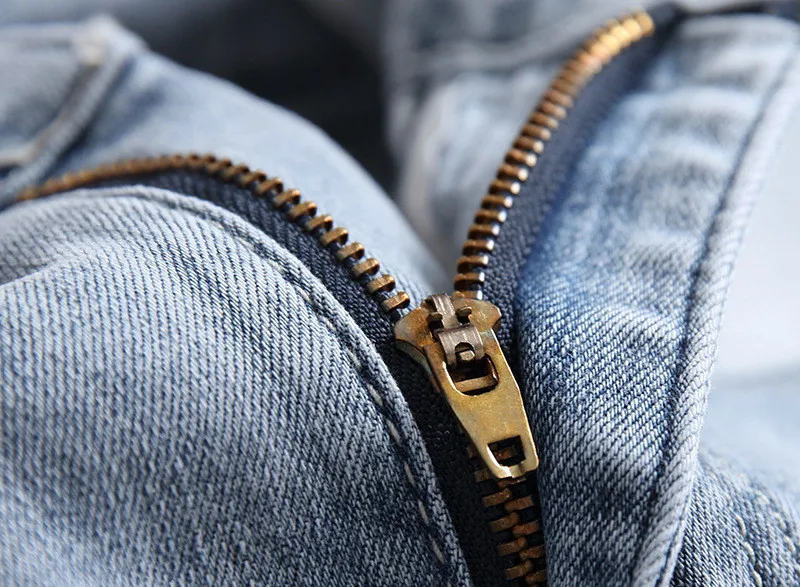 Модные мужские рваные джинсы MORUANCLE с нашивками уличные дырками Стрейчевые |