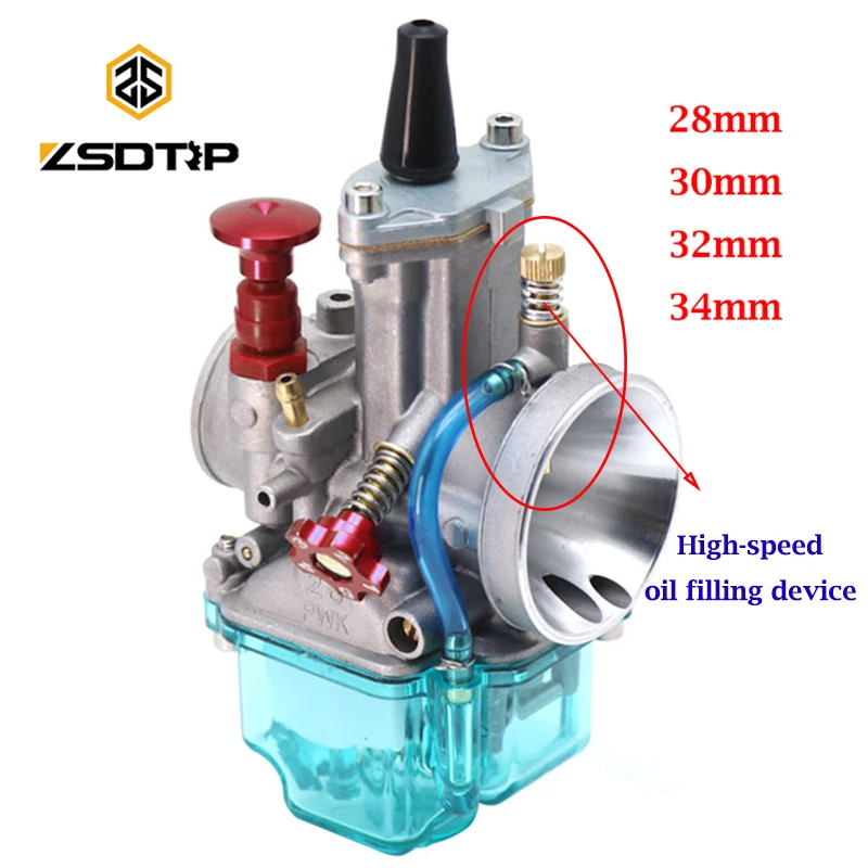 ZSDTRP 4T PWK карбюратор 28 30 32 34 мм для KTM Yamaha Honda Suzuki Kawasaki Dirt MX Мотоцикл Скутер ATV Quad UTV