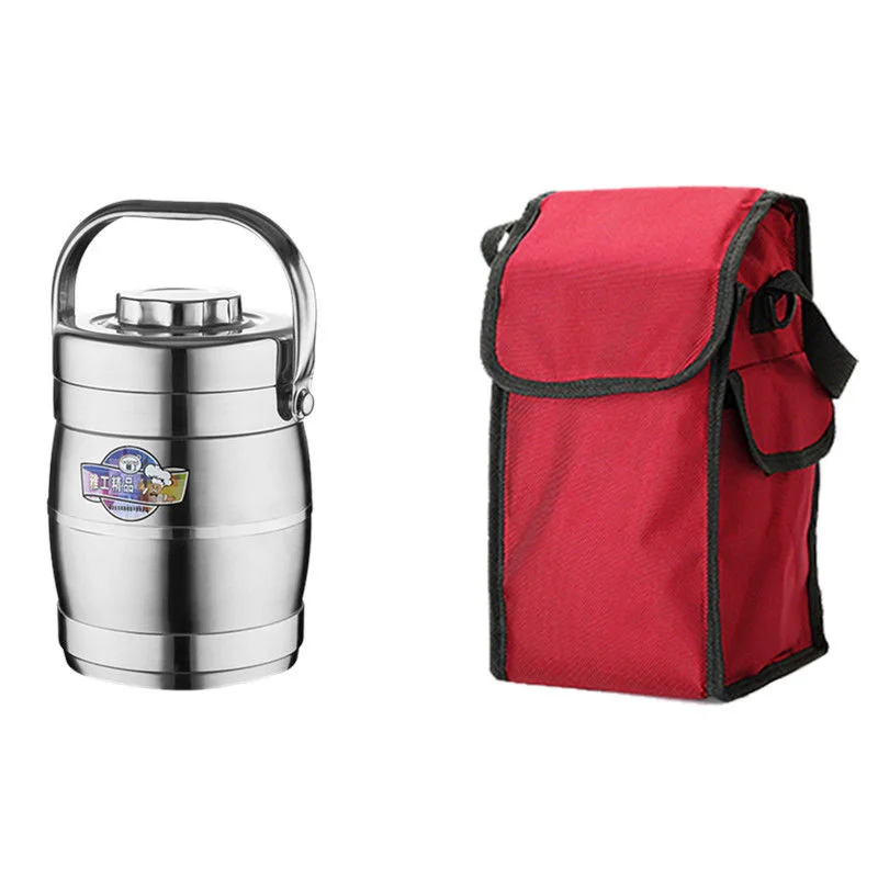 Двухслойный изолированный Ланч бокс из нержавеющей стали 3 х слойный контейнер