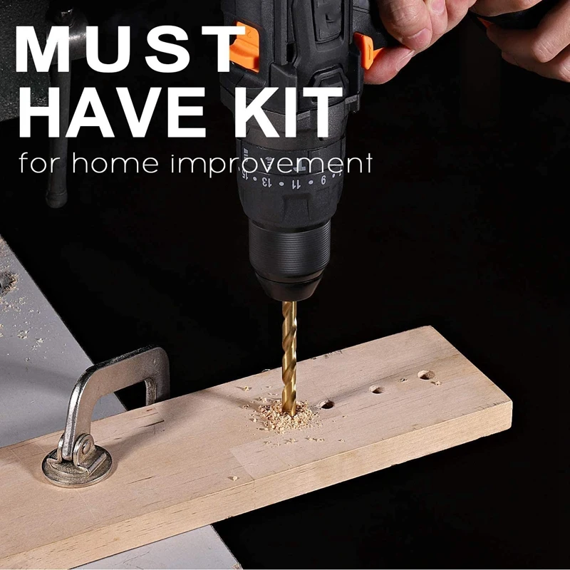 

Masonry Drill Bits Set Chrome Plated with Industrial Strength Carbide Tips with STORAGE CASE (10 Pack)