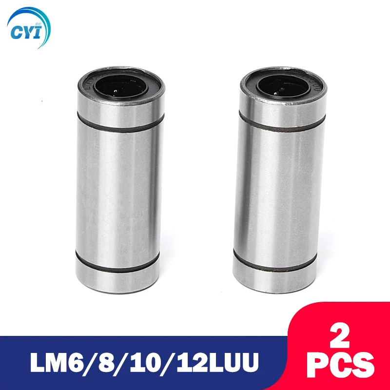 Линейные шарикоподшипники LM6LUU LM8LUU LM10LUU LM12LUU 6 мм 8 10 12 втулка детали для 3D-принтера