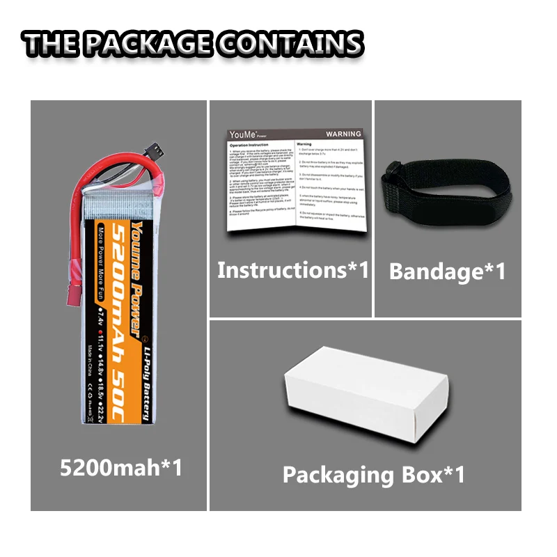 youme 111 в 5000 мач lipo батарея 3s 5200 мач 50c с раз