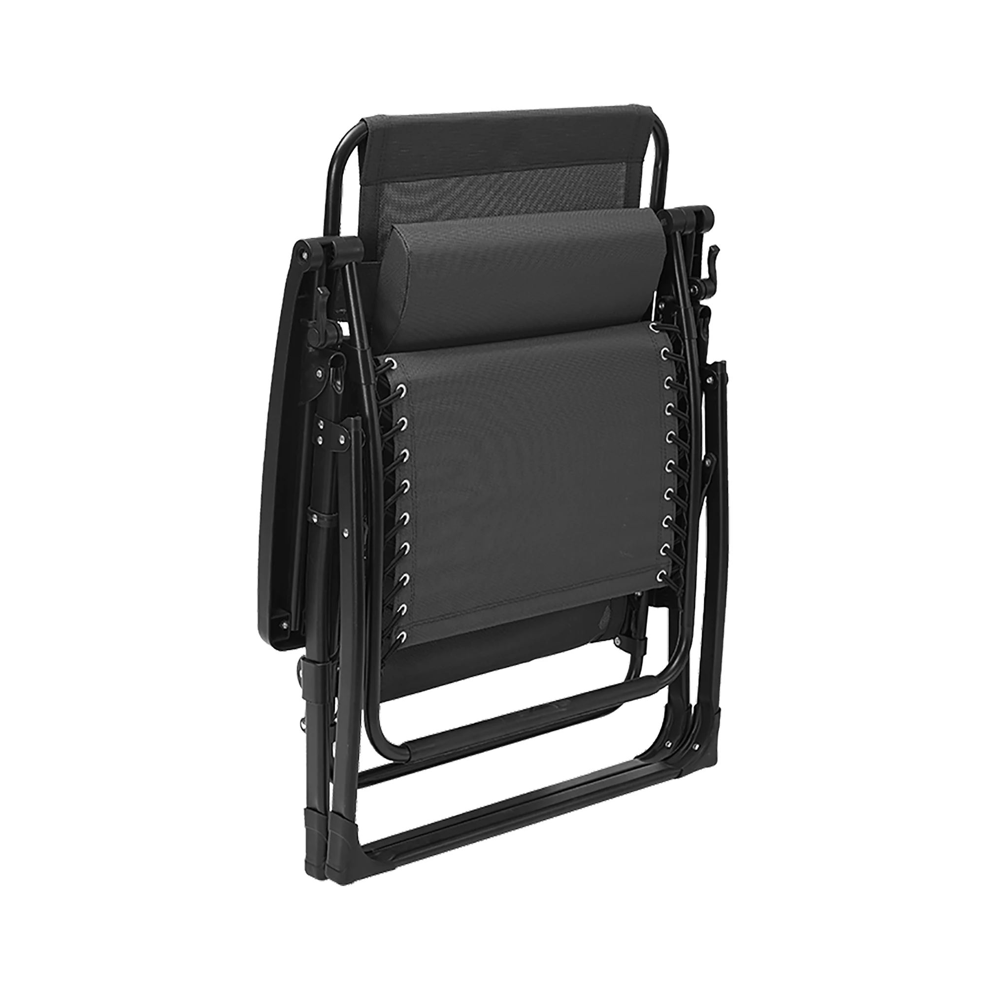 Уличный складной стул для патио откидной лагеря с подушкой и держателем чашки