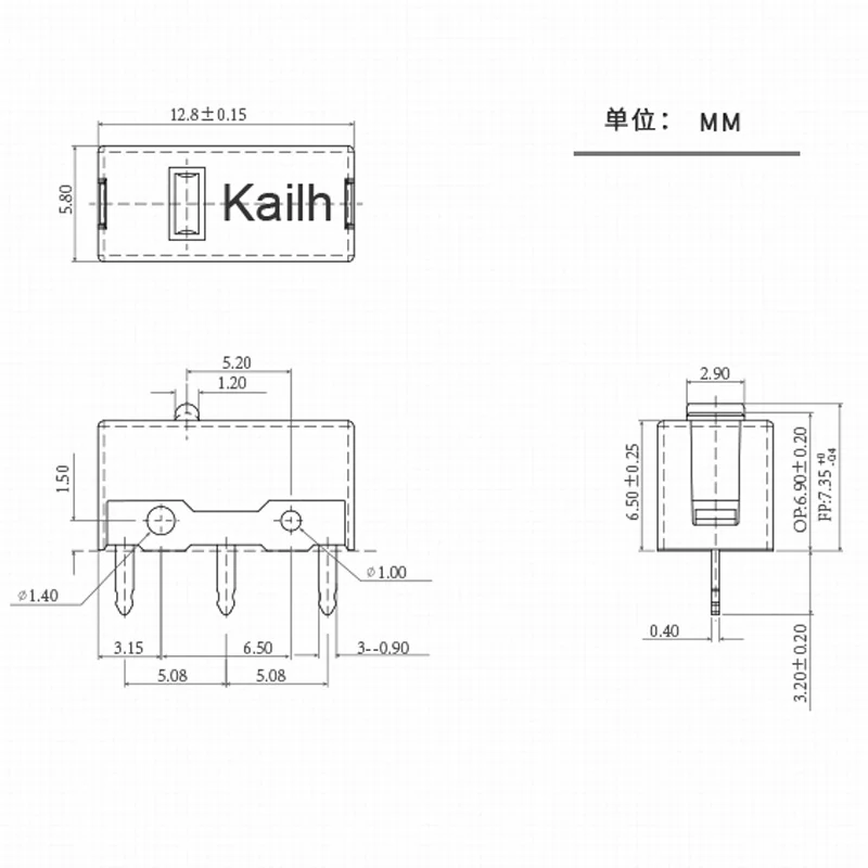 8 шт. Kailh микро-переключатель 60 м жизнь игровая мышь микро-переключатель 3 Pin Красная точка используется на компьютере мыши Левая Правая кнопка