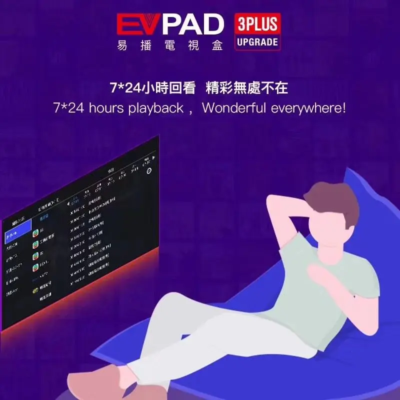 [Подлинный] ip tv EVPAD 3 tv box 3 s/3 plus/3max+ с бесплатным ТВ для китайской Кореи, Японии, Индии, Индонезии, Гонконга, Тайваня, Сингапура, малайского, США, Великобритании