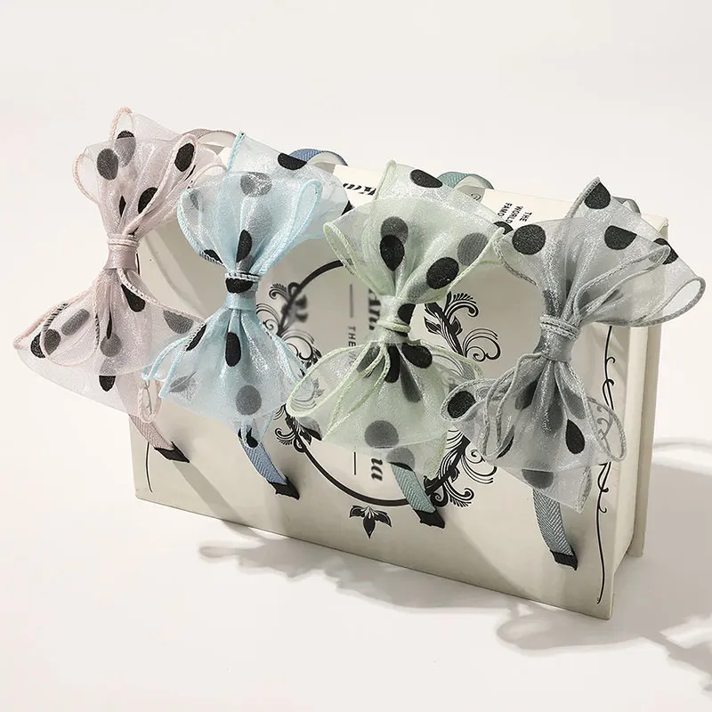 Ободок для волос с кружевом и двойным бантом нескользящий однотонный |