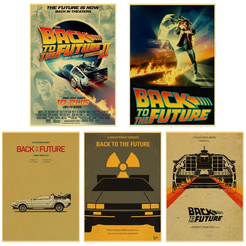 

Back To The Future Classic Movie Posters Retro Kraft Paper Poster Vintage Home Bar Decor Wall Paiting Sticker