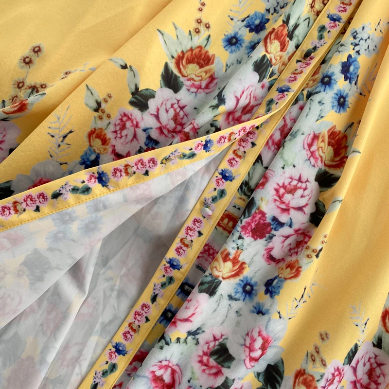 

Croysier Dresses For Women 2021 Elegant Party Long Sleeve Long Shirt Dress With Belt Bohemian Vintage Floral Print Maxi Dress
