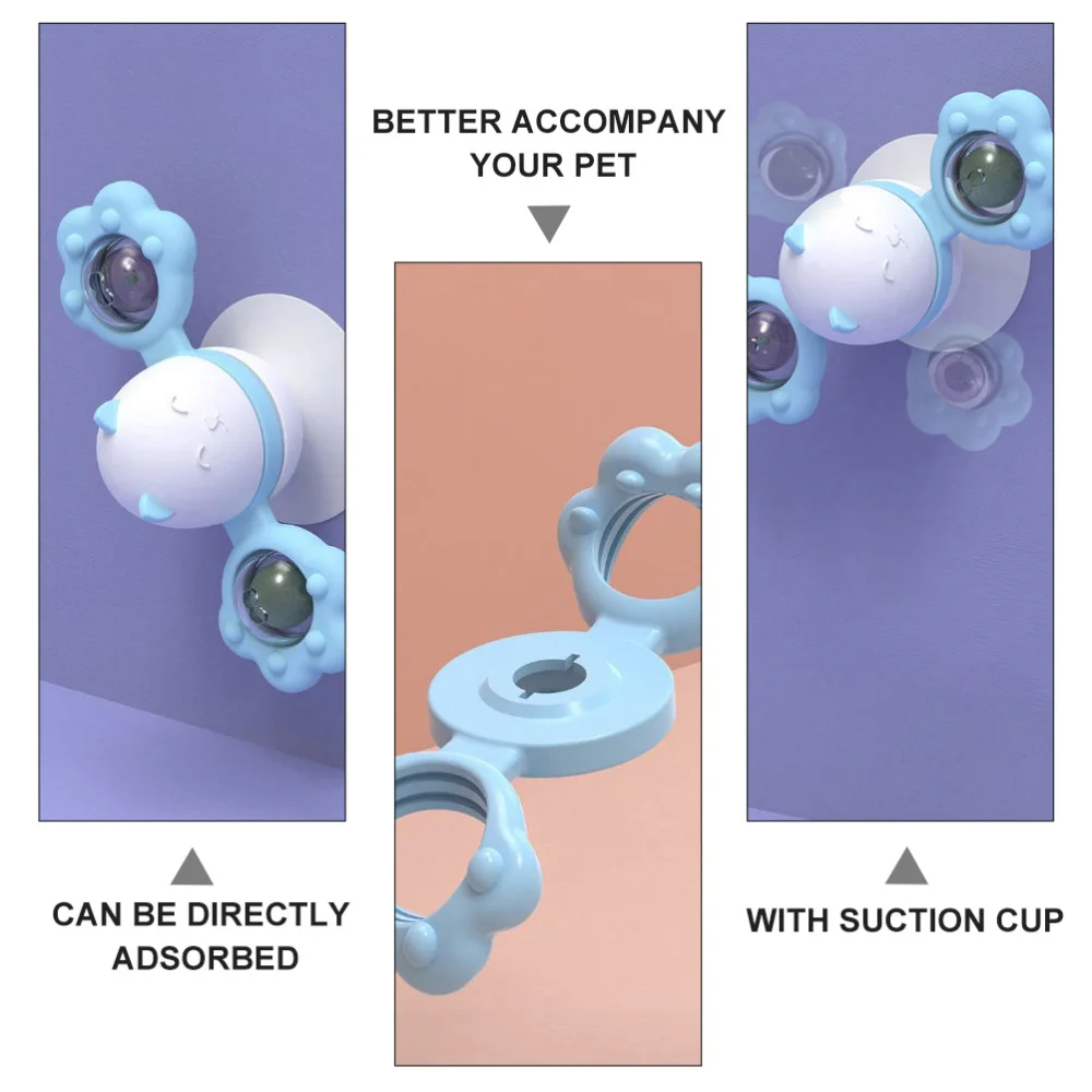 

Funny Windmill Cat Interactive Turntable Plaything with Suction Cup