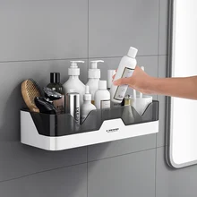 Waterproof Storage Shelf Simple Wall-mounted Shower Organizer Rack Kitchen Storage Holder Corner Shelves Bathroom Accessories