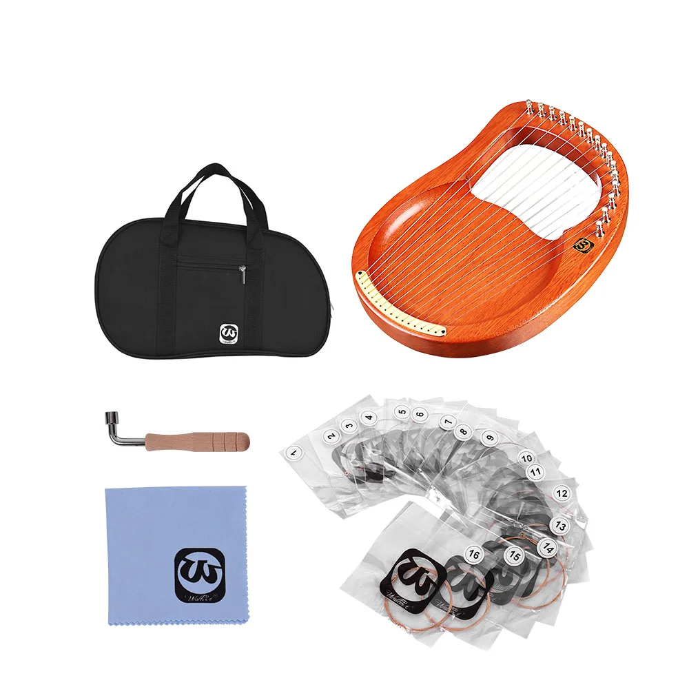 Уолтер. t 16 String деревянный Лира Арфы красного дерева струнный инструмент с сумкой