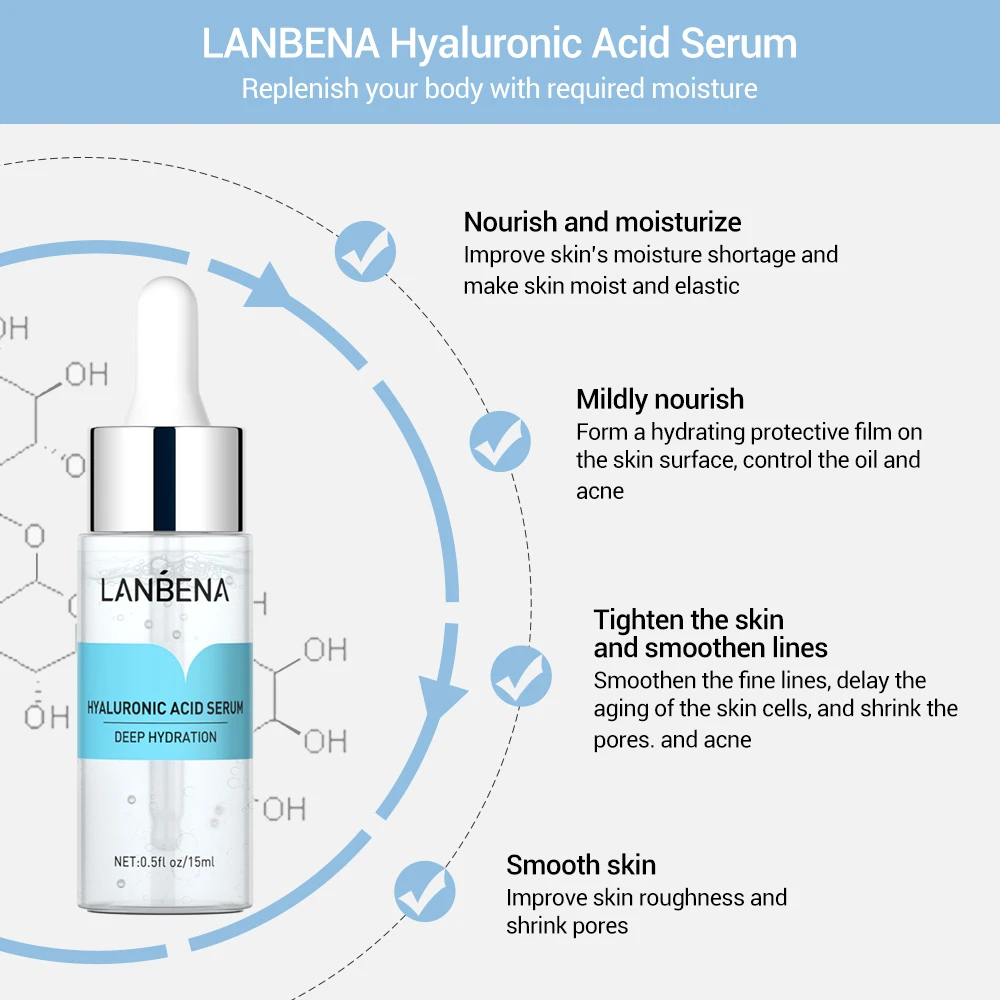 LANBENA Сыворотка для ухода за лицом Гиалуроновая кислота увлажняющая