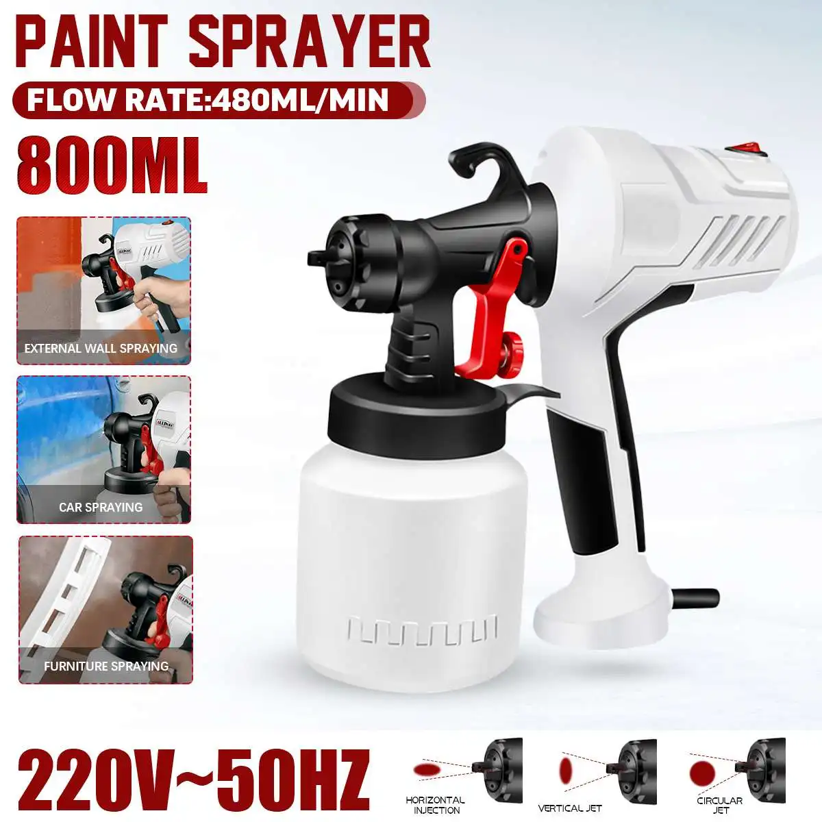 

Drillpro 650W Electric Sprayer Machine Paint Home Car Painting Tool Electric Paint Sprayer Car Painting Furnitures DIY Painting