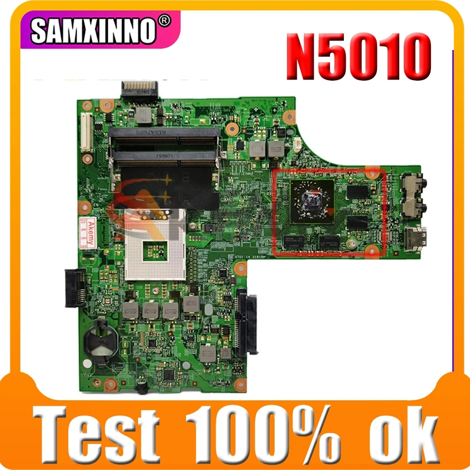 Оригинальная материнская плата для ноутбука DELL Inspiron N5010 CN-0K2WFF 0K2WFF 09909-1 HM57 216-0729042 DDR3