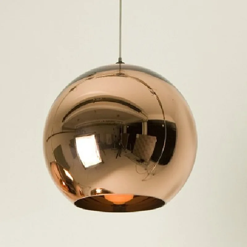 

Nordic Simple Electroplated Lustre Spherical Glass Pendant Lights Restaurant Hanging Lamp Bar Counter Lighting LED Home Decor