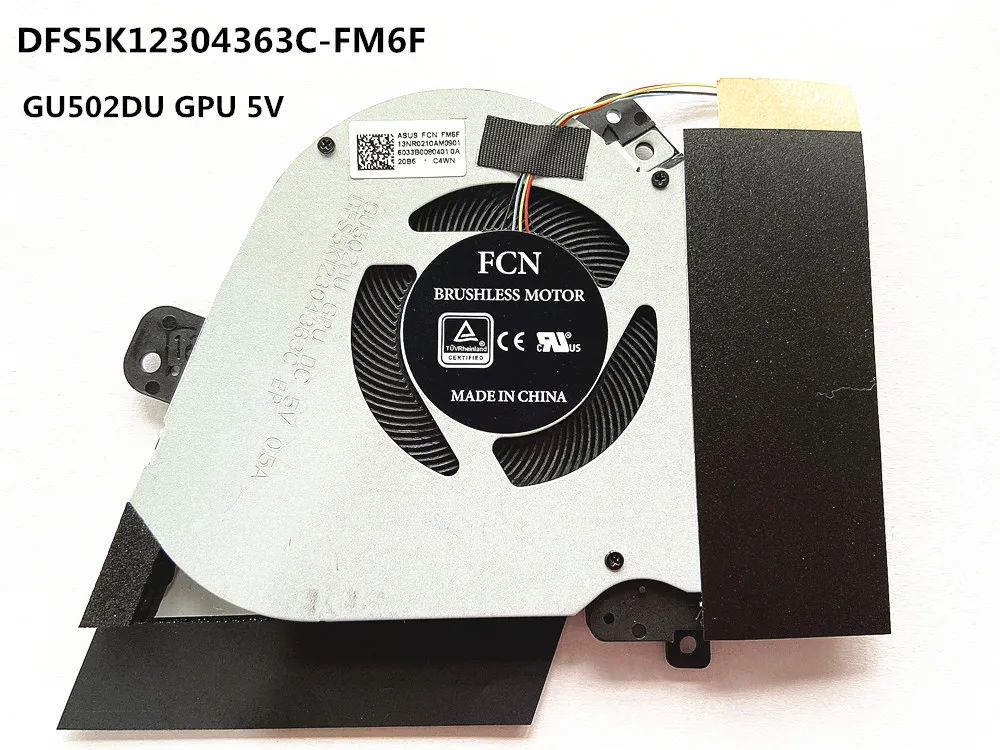 

New original Laptop CPUGPU Cooling Fan For Asus Zephyrus ROG GA502 GA502IU GU502 GU502DU DFS5K12115491P-FM6D DFS5K12304363C-FM6F