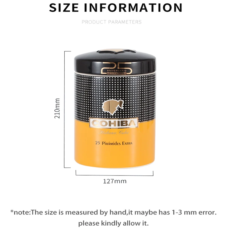 COHIBA керамический чехол для сигар роскошная коробка аксессуары большой круглый