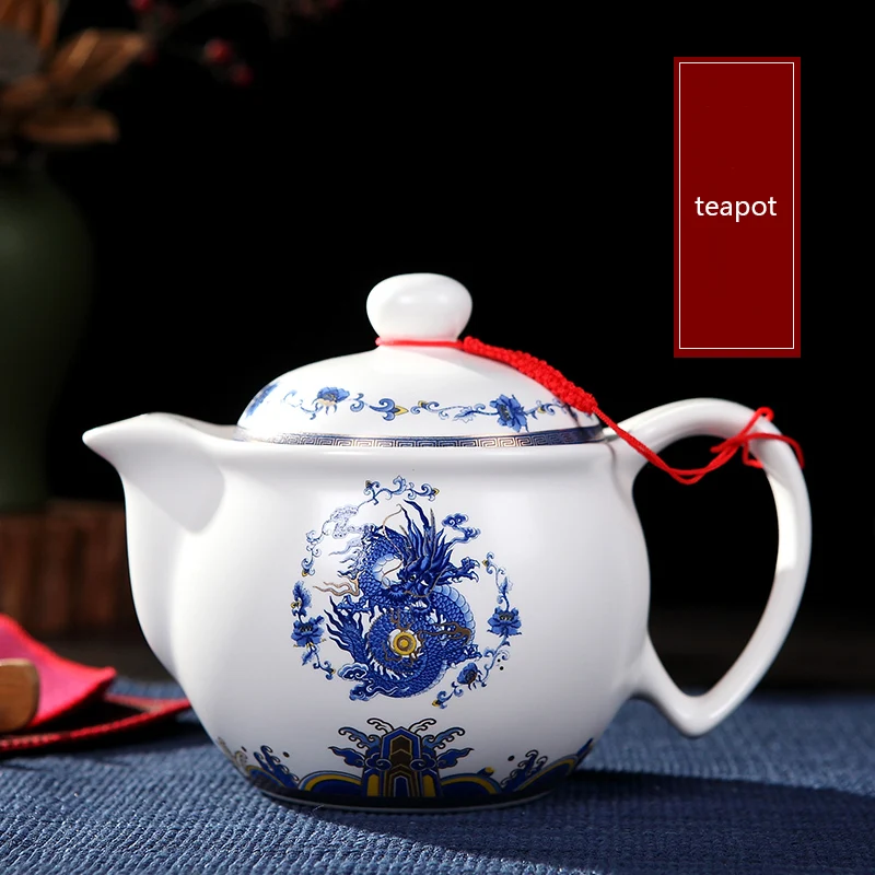 Креативный чайник керамический фарфоровый 430 мл Цзиндэчжэнь ручная роспись пуэр