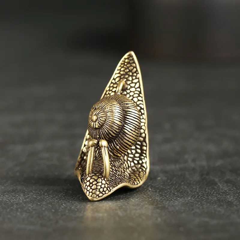 Винтажный медный мини брелок с орнаментом в виде улитки медные украшения