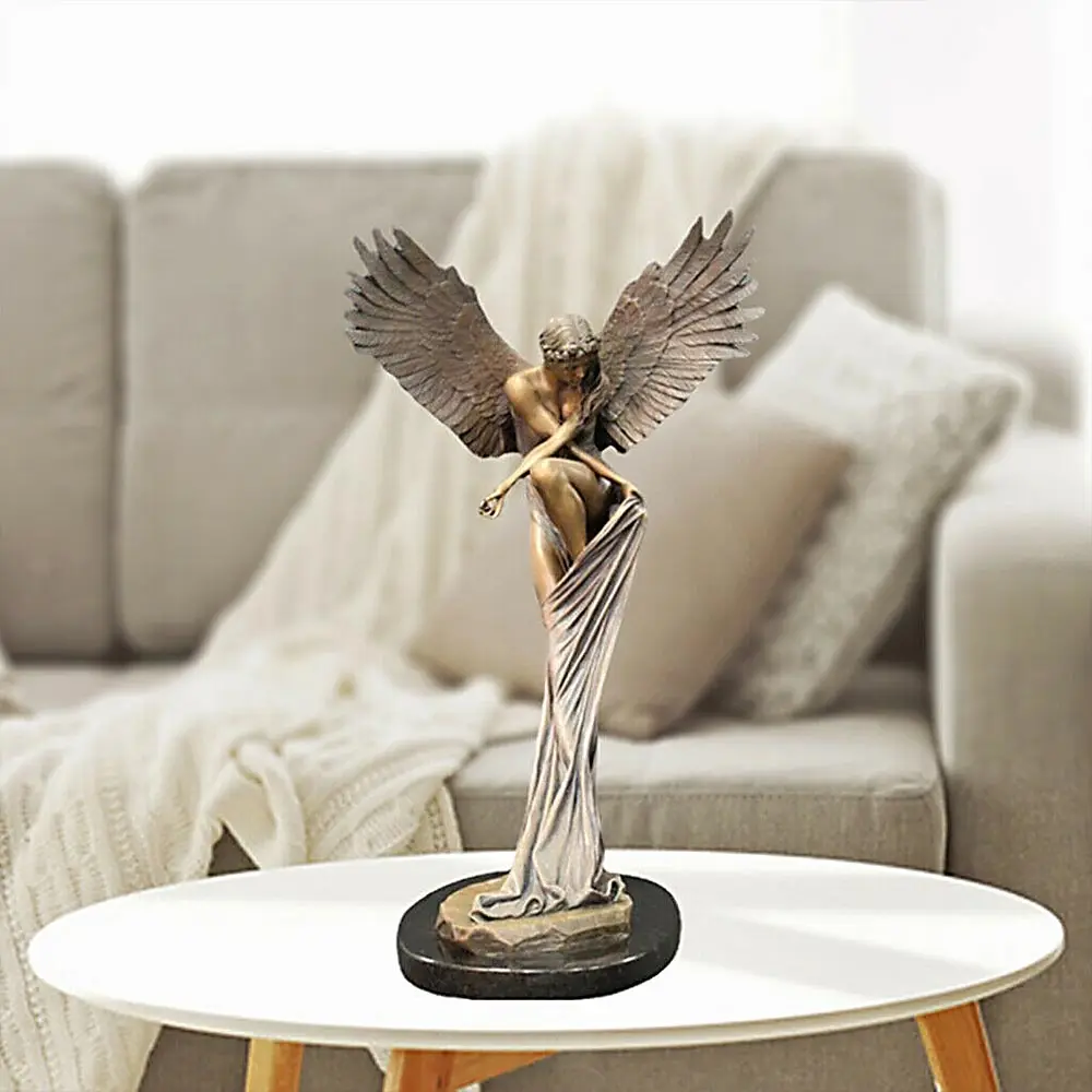 

Redemption Angel Wing Sculpture Resin Figurine Tabletop Ornament Home Decor home decoration accessories living room Ornaments