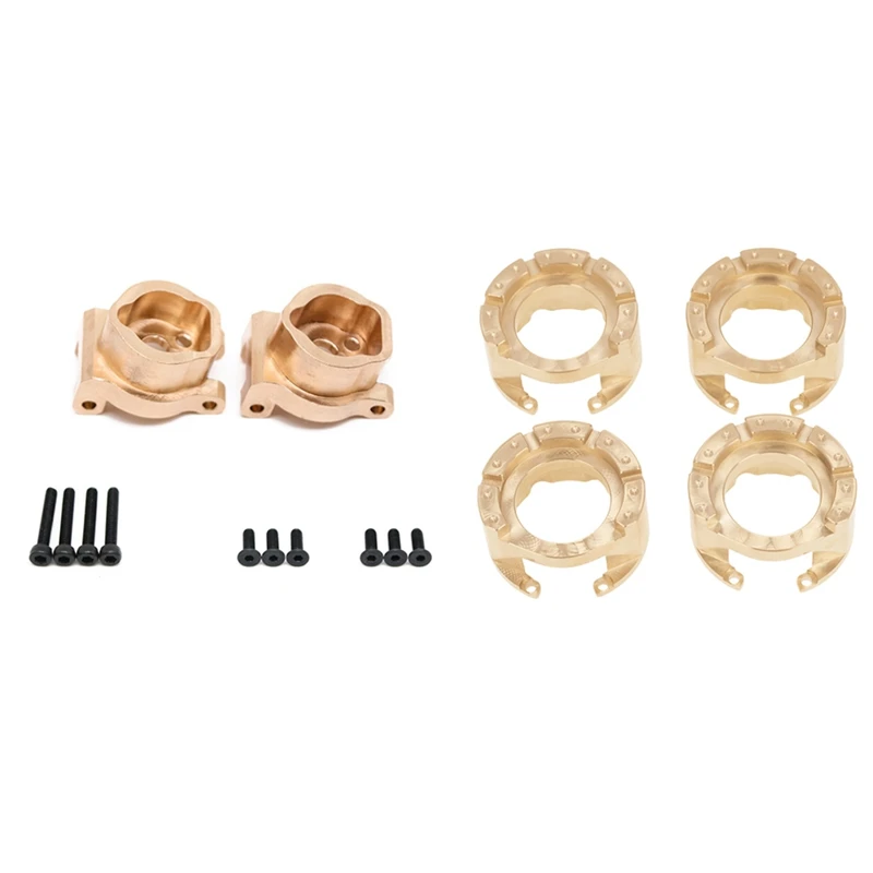 

4PCS Portal Drive Housing for 1:10 RC Traxxas TRX-4 with 2Pcs RC Rear Axle C Cup and Screw RC Rear Axle Knuckle Arm