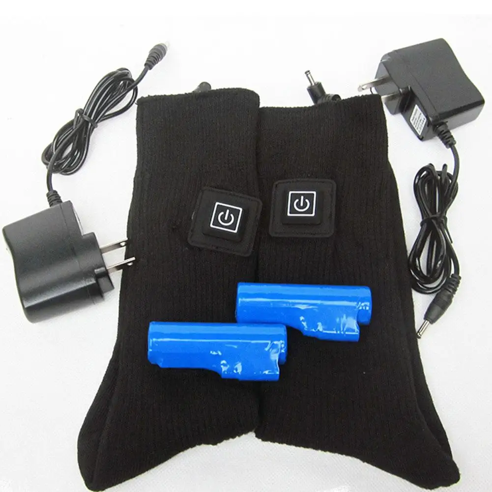 Rechargeable Adjustable Battery Electric Heating Socks Double Layer Warm Sock 3.7V 2200MAH Lithium Battery Upgrade Heating Socks