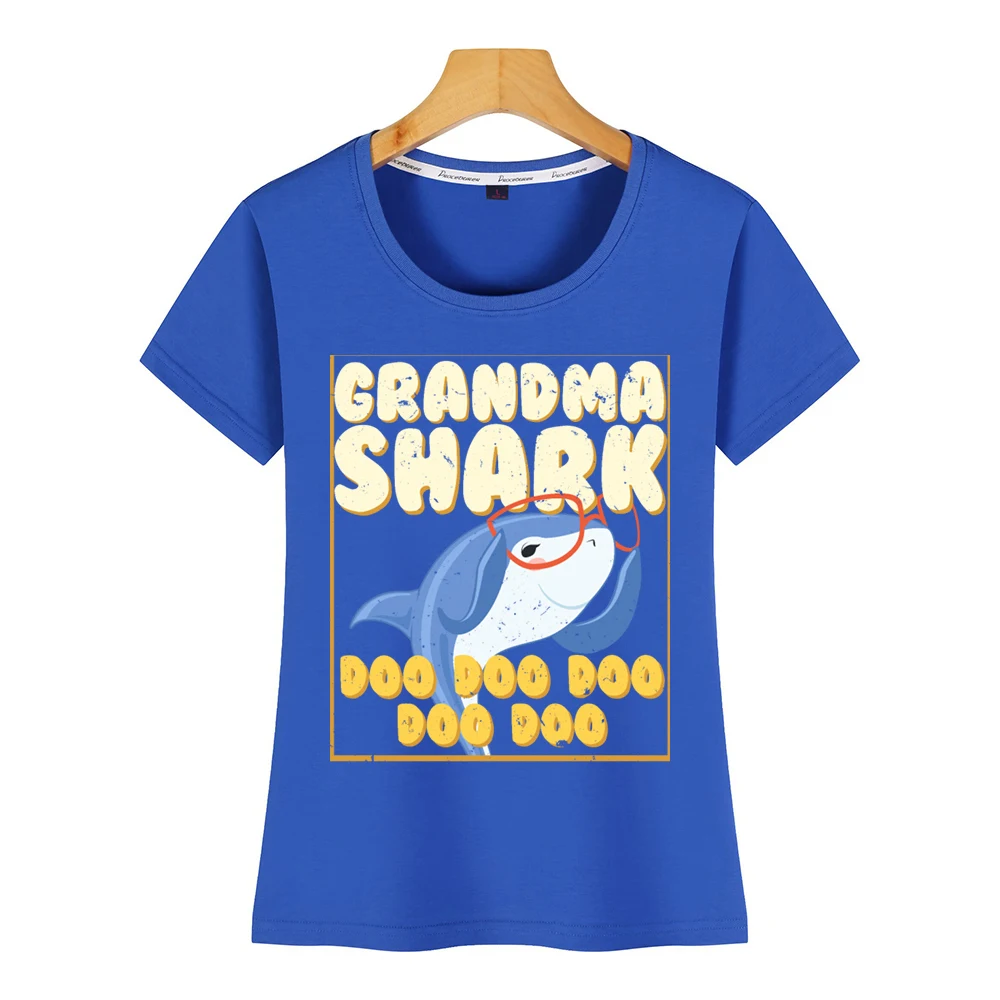 Топы футболки для женщин s grandma shark doo официальная женская футболка с принтом