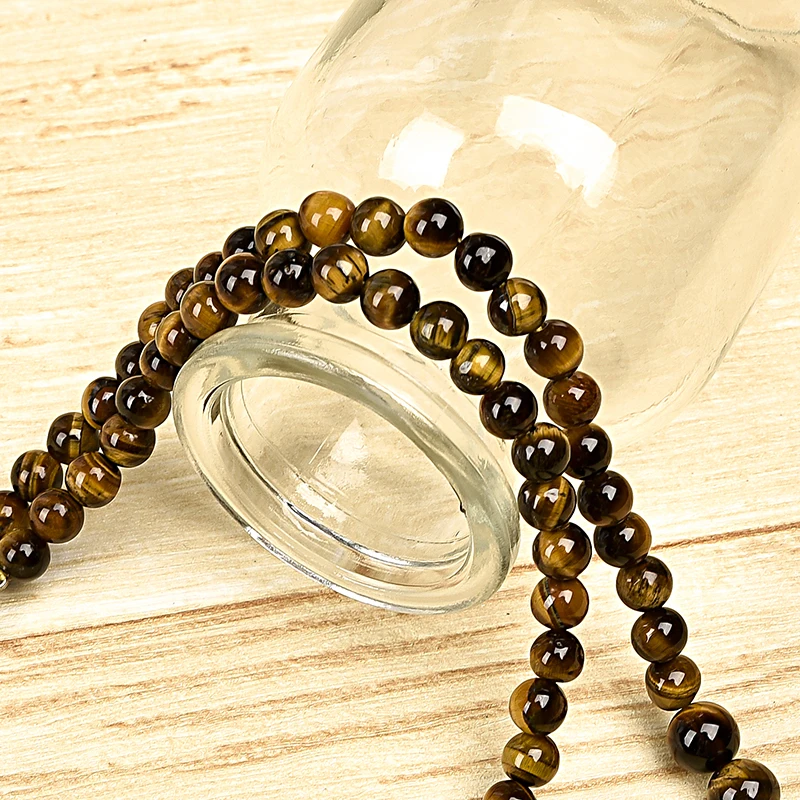 Ожерелье-чокер мужское с натуральным тигровым глазом модное винтажное ювелирное