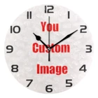 Настенные часы с узором на заказ, бесшумные кварцевые украшения в современном римском стиле, с текстурой, с акварелью, домашний декор