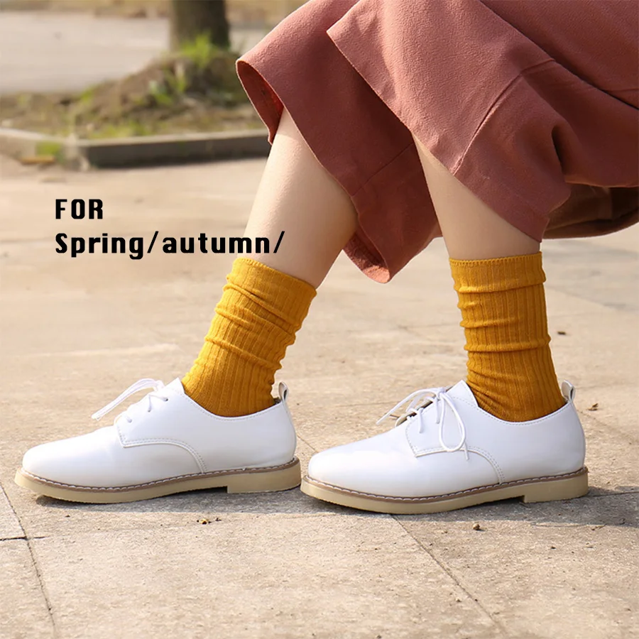 Однотонные носки для женщин повседневные хлопковые короткие черные бежевые