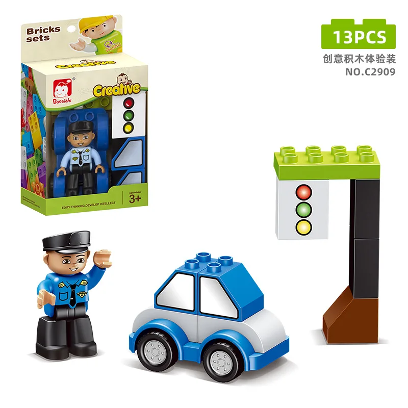 Legoing город серии большие частицы строительные блоки Совместимые duploINGlys DIY