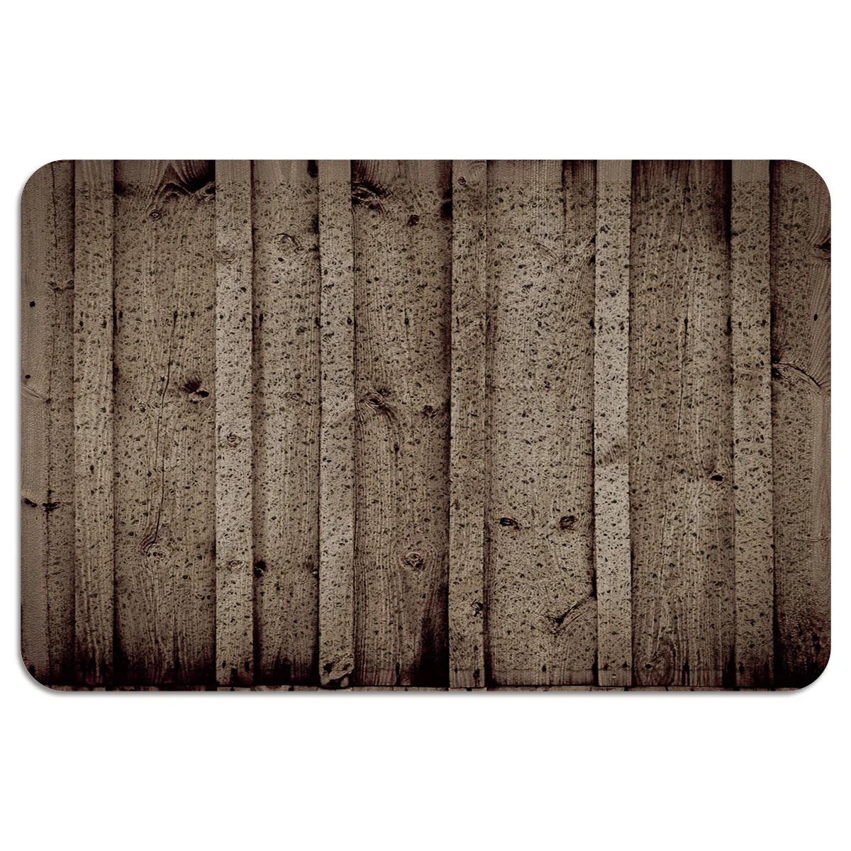 Винтажный коричневый деревянный ПВХ коврик для дверей нескользящий входной