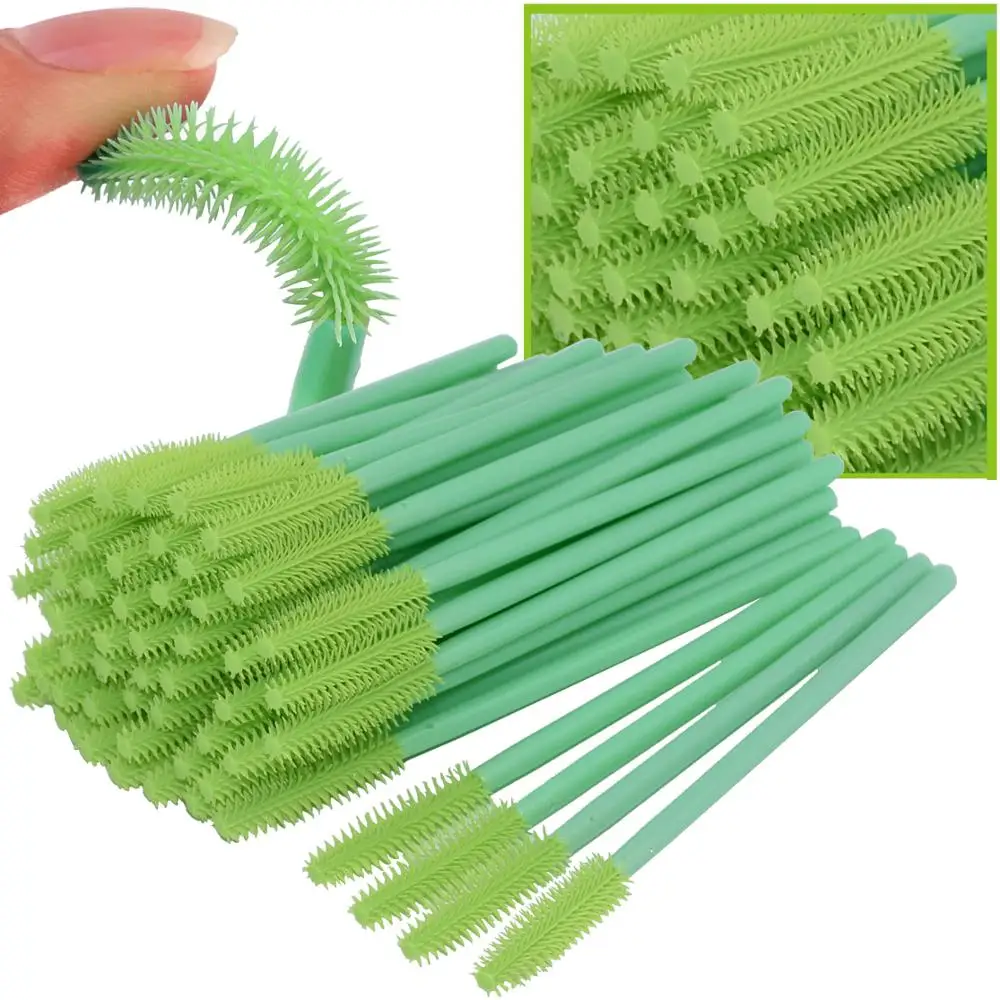 10 шт. высокое качество силиконовая Кисть для макияжа ресниц расческа туши