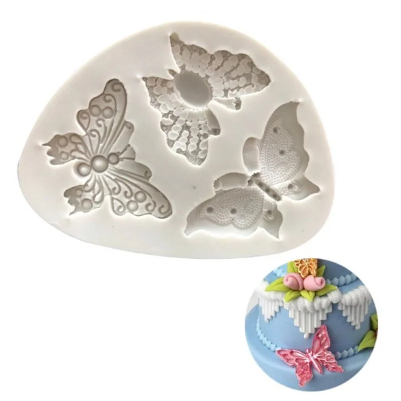 Силиконовые формы для торта дня рождения свадьбы в форме бабочки приготовления