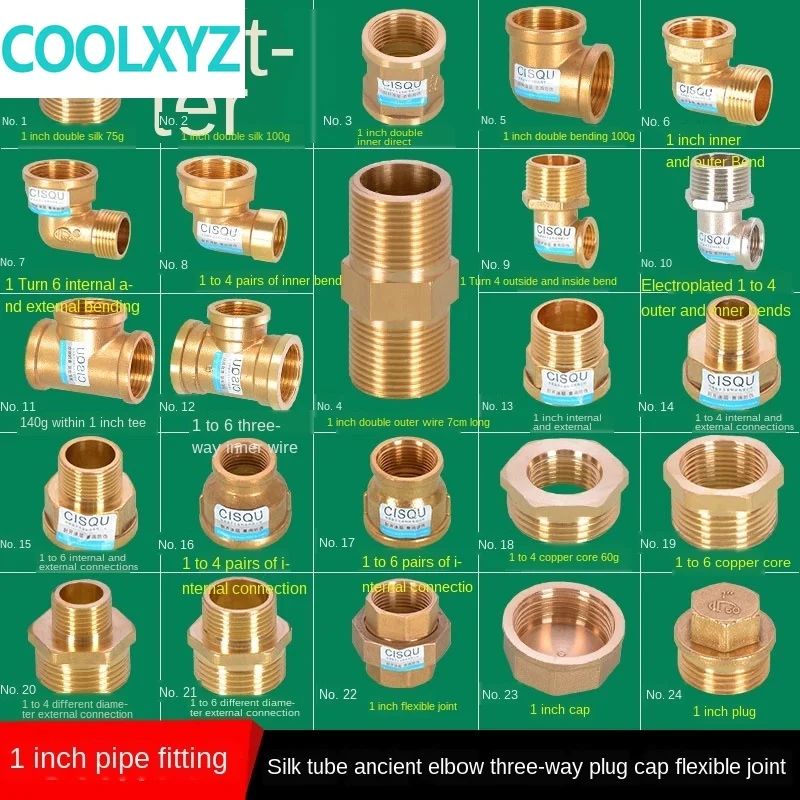 Медный Соединительный тройник 1 дюйм до внутреннего колена 3/4 дюйма наружных