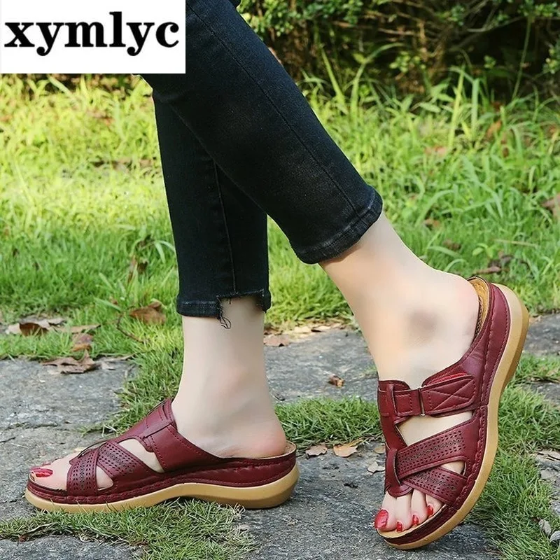 Женские босоножки Премиум ортопедическая обувь на низком каблуке Обувь для