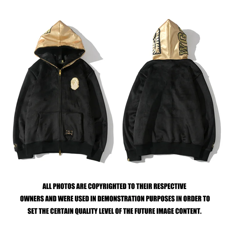 

Ferret BAPE Black Gold Hood Jacket M~2XL