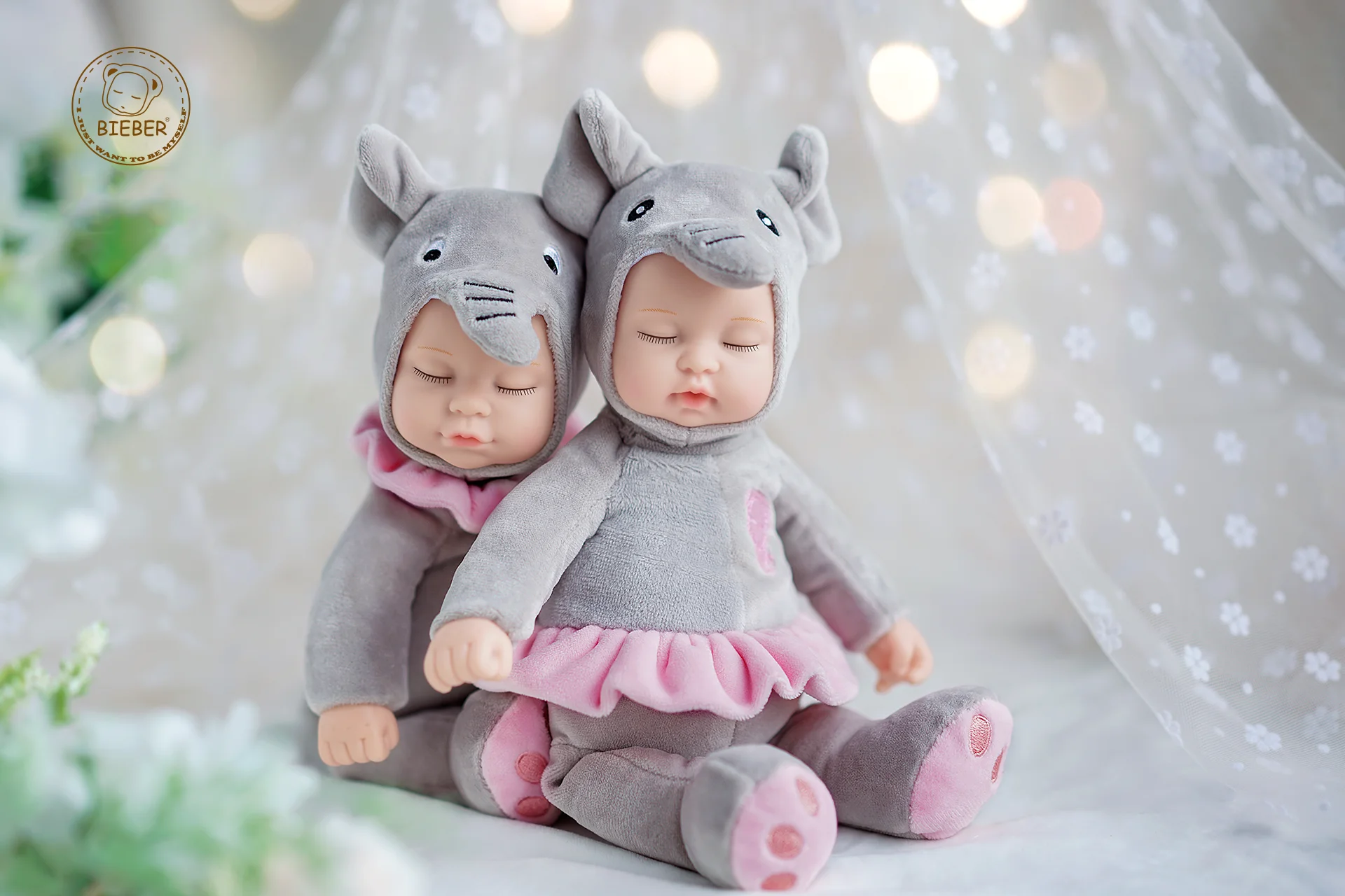 Плюшевая кукла-младенец в виде слона 18 см | Игрушки и хобби