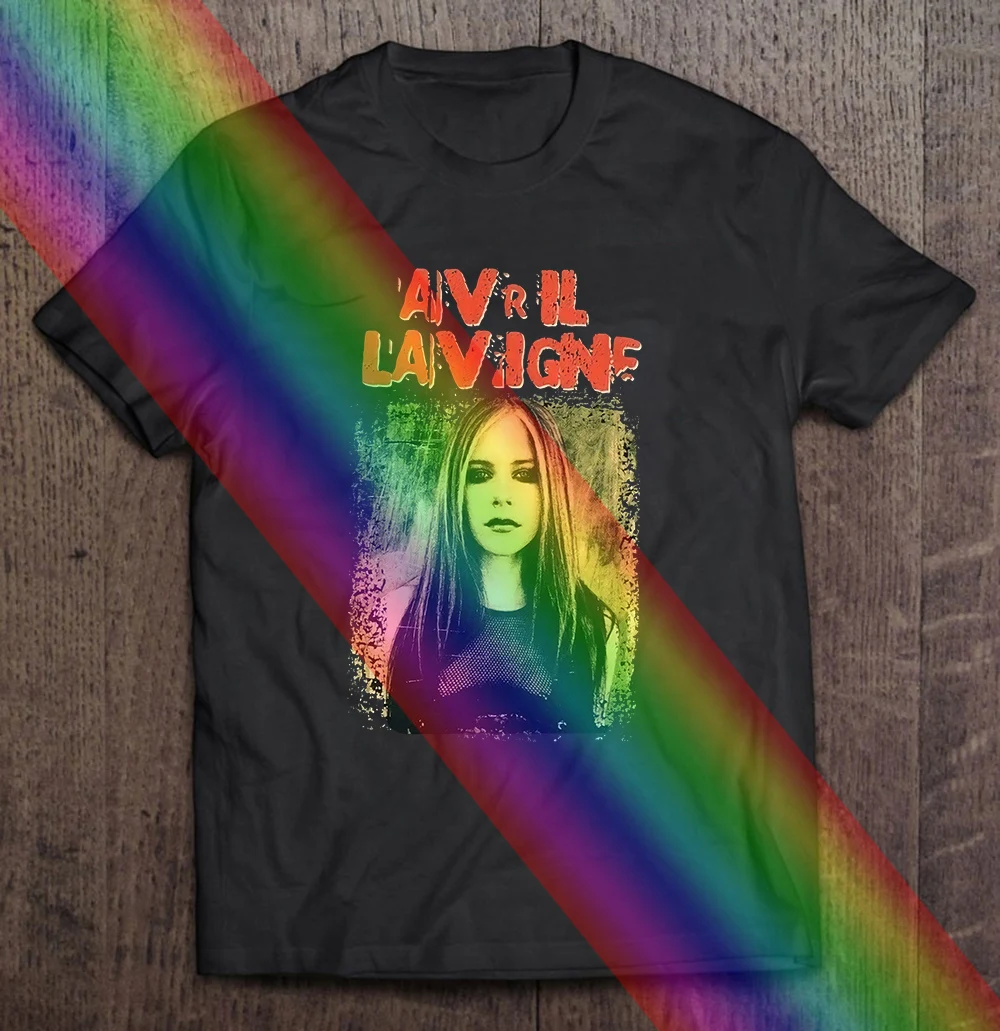 Аврил Лавин бонз Тур 2005 Zm085 футболка большого размера Милая рубашка женская