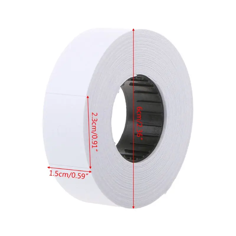 

10 Rolls Price Label Paper Refill Tag Mark Sticker Double Row For MX-6600 Labeller Gun 19QA
